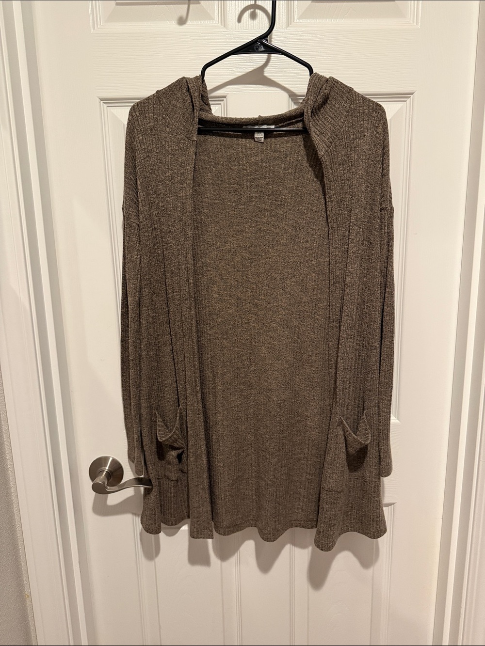 American Eagle Outfitters Hooded Open-Front Cardigan - Brown